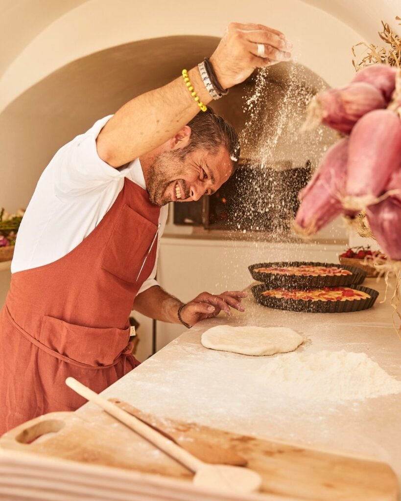 Gourmet dining experience at Masseria Calderisi wedding reception.