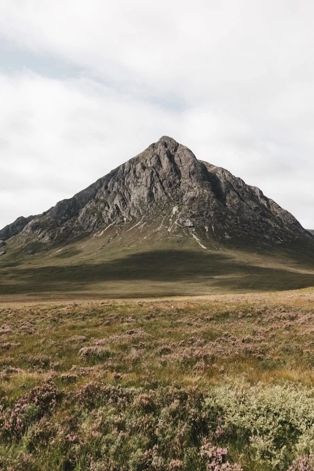 Isolated mountain rising from open moorland near Boturich Castle, capturing the wild Scottish scenery.